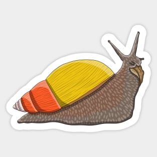 Candy Corn gaint african land snail Sticker